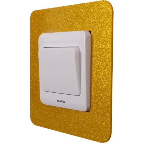 Switch sticker gold protective cover Wall Stickers Modern Acrylic Socket Sticker Light switch decoration cover custom made