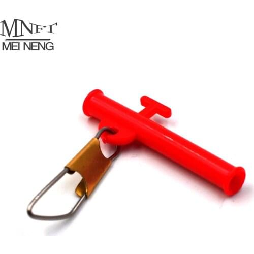 MNFT 20Pcs Fishing Line Sinker Slide Plastic Head Rotatable Fishing Hooked Snap Swivels For Quick Pin String Hook Bracket