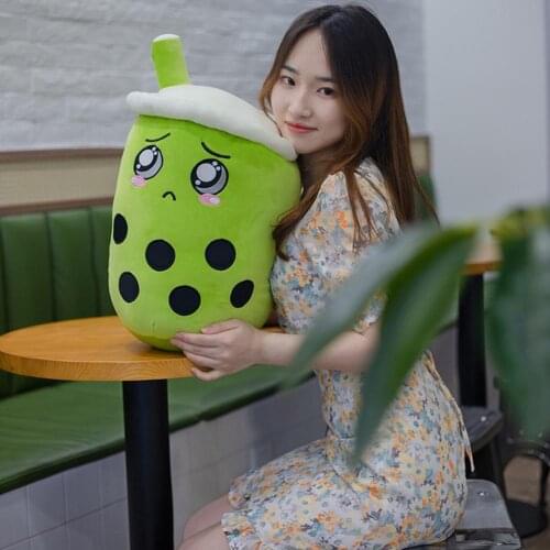 Comfortable Cute Milk Tea Cup Throw Pillow Soft Touch Plush Toy Doll For Kids Gift Adults Stuffed Plush Toys Sofa TV Home Decor