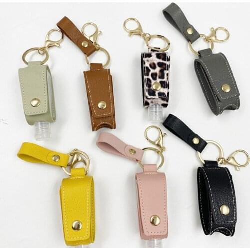 30ml Portable Keychain Hand Sanitizer Holder Travel Bottle Refillable Bottle Containers Flip Cap Reusable Bottles With Keyring