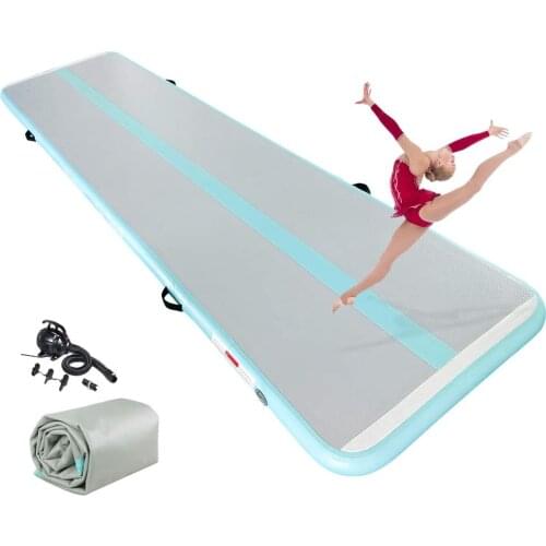 Factory Direct Sale Big Size Inflatable Air Track Mat 6M 7M 8M Gymnastics Mat Jumping Mat For Training Tumbling Air Floor Cheap