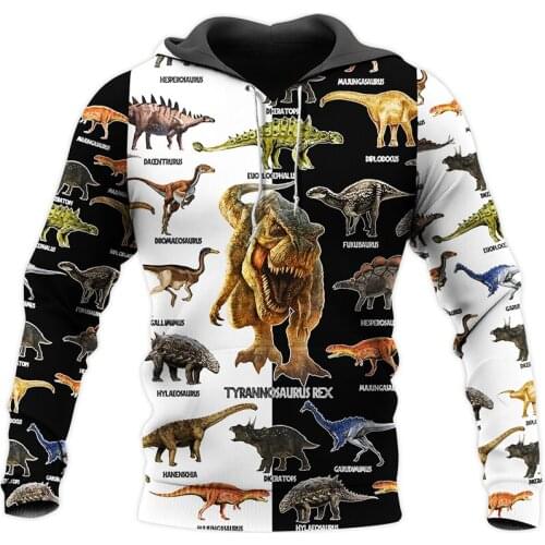 Dinosaur pattern 3D All Over Printed Hoodie Men/Women Harajuku Fashion Animal hooded Sweatshirt Casual Pullover SYO2311009