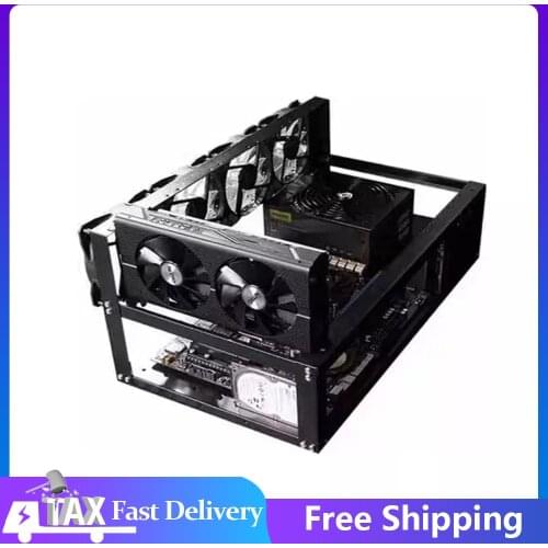 Stackable Open Mining Rig Frame Mining Case ETH/ETC/ZEC Ether Accessories Tools for 6/8 GPU Crypto Coin Bitcoin Rack Only