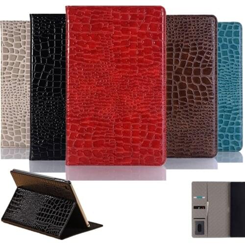 Crocodile Smart Case for New ipad 2017/2018 9.7inch cover For Apple ipad 5/6 air /air 2 case PU Leather Tablet Cover Smart Stand