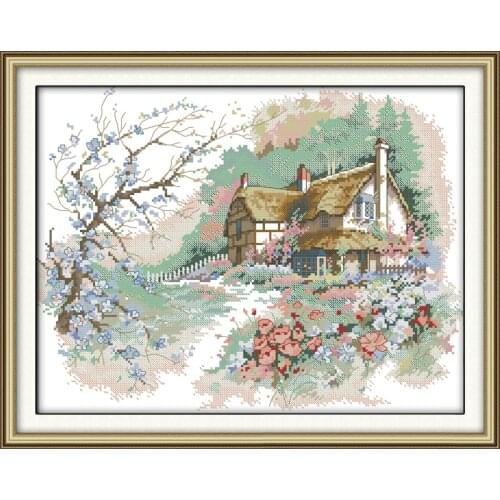 Everlasting Love The Run Of The Country Chinese Cross Stitch Kits Ecological Cotton Stamped Printed DIY Christmas Decorations