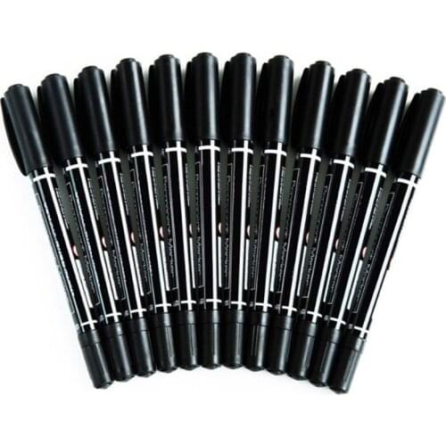 1pcs Tattoo Pen Dual-Tip Black Tattoo Skin Marker Piercing Marking Pen Tattoo Supply For Permanent Makeup