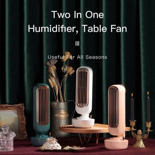 Humidifier Fan 2 in 1 Portable Desktop Mini Fan Humidifier USB Charging Silent Adjustable Spray Office household Cooling Fan