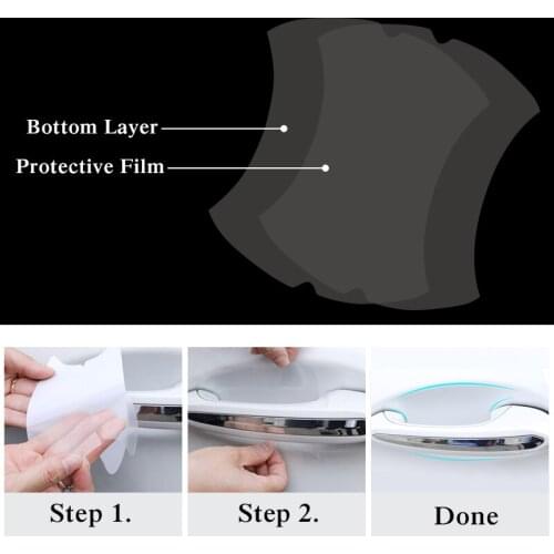 5Pcs TPU Material Car door handle stickers protector film for Hyundai Tucson Solaris I30 Creta Ix35 I40 IX20 Veloster