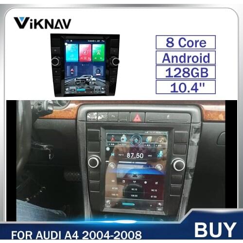 Vertical Screen Tesla Style Android Car Radio tape recorder For Audi A4 2004-2008 Car multimedia Player Auto GPS Navi 2 din