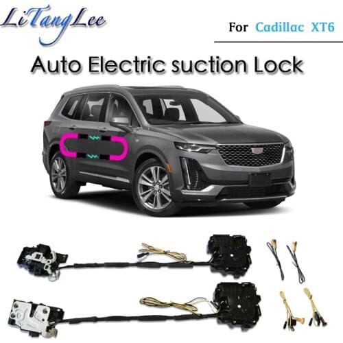 For Cadillac XT6 2019~2020 ​​Car Soft Close Door Latch Pass Lock Actuator Auto Electric Absorption Suction Silence Closer