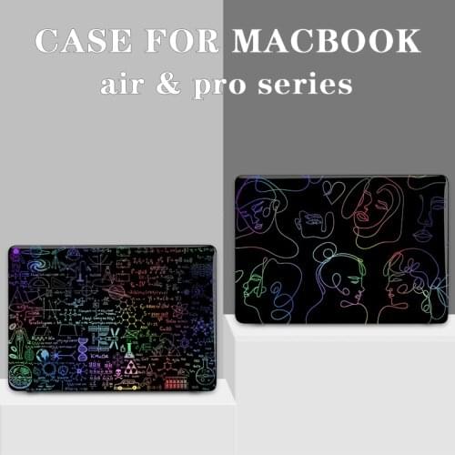 MTT Floral Case For Macbook Air Pro 11 12 13 15 16 Touch ID Crystal Black Laptop Sleeve For Mac book Air 13 M1 Funda A2337 A2338