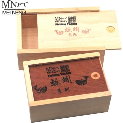 MNFT 2Pcs Wooden Earthworm Worm Lure Storage Case Box Maggot Worm Fishing Live Bait Wood Boxes 3 Sizes