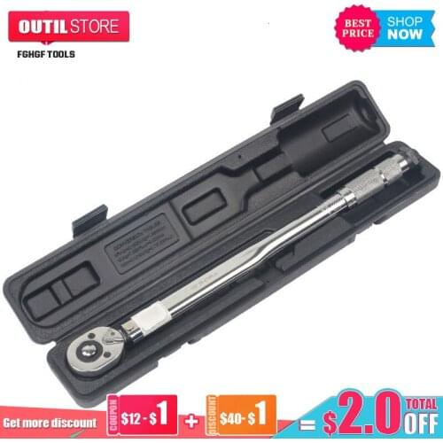 FGHGF 1/4 3/8 1/2 Torque Wrench Drive 5-25 Nm Two-Way To Accurately Mechanism Torquemeter Preset Ratchet Hand Spanner Tool