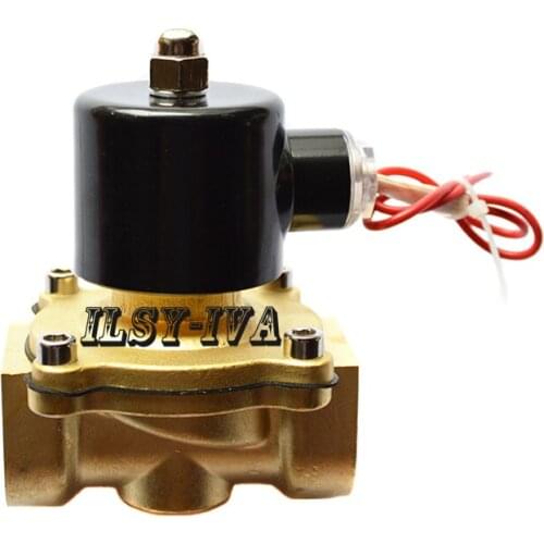 DN32 AC220V,AC380V G1 1/4" two way brass Normally closed solenoid valve