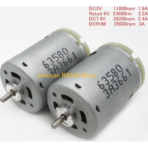 Johnson RS540 DC Speed Motor 3V 6V 9V 7.4V Vacuum cleaner Model power tool carbon brush motor