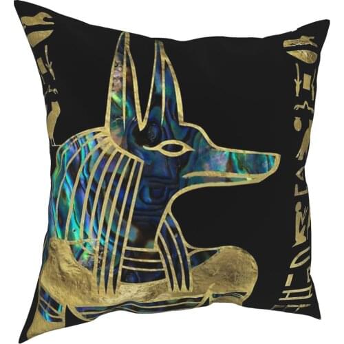 Egyptian Anubis Pillow Cover Home Decorative Culture Egypt Cushion Cover Throw Pillow for Living Room Double-sided Printing