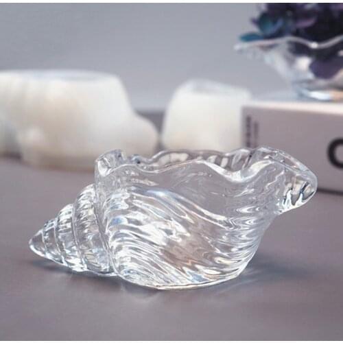 2 Typs Resin DIY Epoxy Mirror Three-dimensional Conch Makeup Egg Storage Shell Marine Silicone Mold