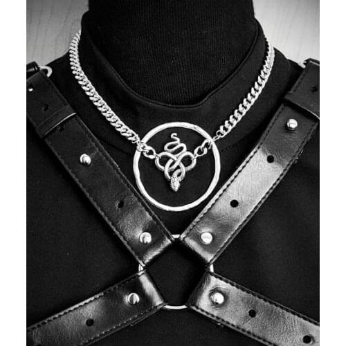 Gothic Snake -chocker Necklace - Silver Plated- Witchy - Goth - Gothic - Statement - Goddess - Dark Jewelry