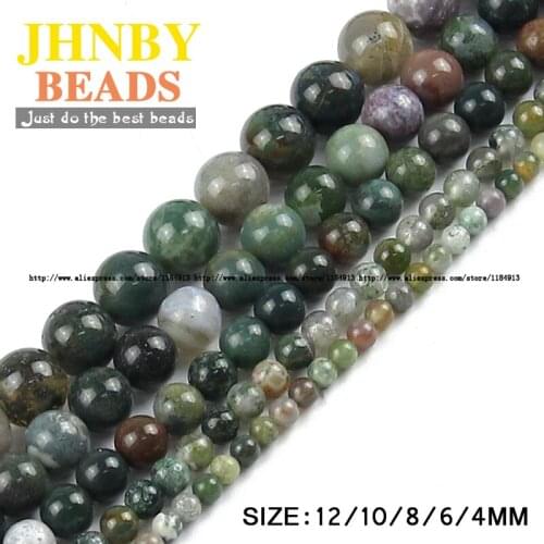 JHNBY India carnelian beads 4/6/8/10/12MM Natural Stone spacer Round Loose beads for Jewelry bracelets making DIY accessories