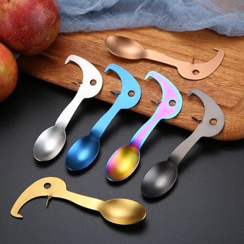 Kiwi Fruit Tool, Passion Fruit Opener Multifunctional Knife Kiwifruit Stainless Steel Creative Colorful Fruit Jam Scoop Opening