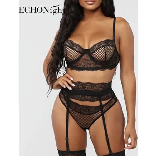 Echonight Underwear Set Lace Lingerie Sexy Bra Set Underwear For Women Sexy Lingerie Bra and Panty Set Erotic Lingerie Wholesale