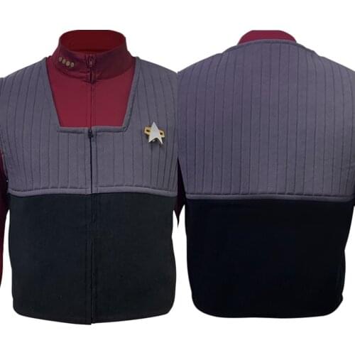 Star Cosplay Trek Generations Jacket Costume Uniform Vest Suit Halloween Carnival Costumes Men Women Custom Made