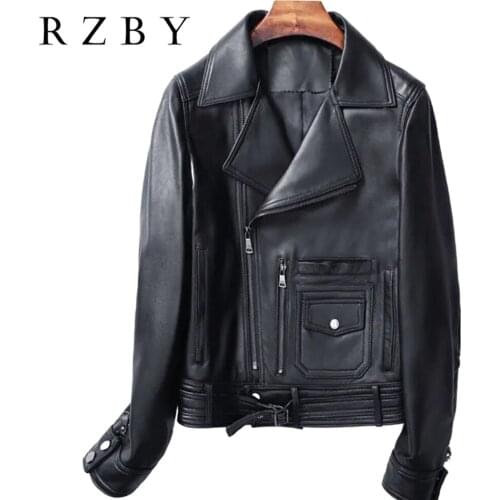 Real Leather Jaqueta De Couro Feminina Genuine Sheepskin Turn Down Collar Women 2021 Jacket дубленка женская зимняя RZBY623