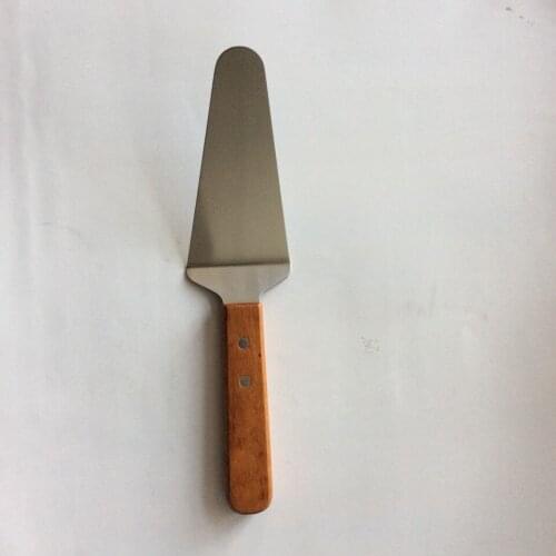 Wooden Shank Stainless Steel Cake Shovel