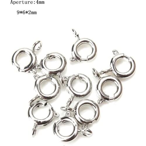 MEIBEADS 20pcs/lot 6mm DIY Bracelet Necklace Accessories Metal Spring Clasps For Jewelry Handmade Components EY1685