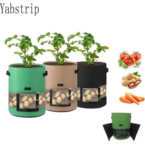 New Design Plant Grow Bags home garden Potato pot greenhouse Vegetable Growing Bags Moisturizing jardin Vertical Garden Bag seed