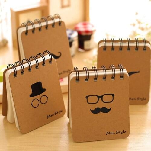 Cute Kraft Paper Spiral Coil Note Book Journal Diary Memo Blank Page Stationery