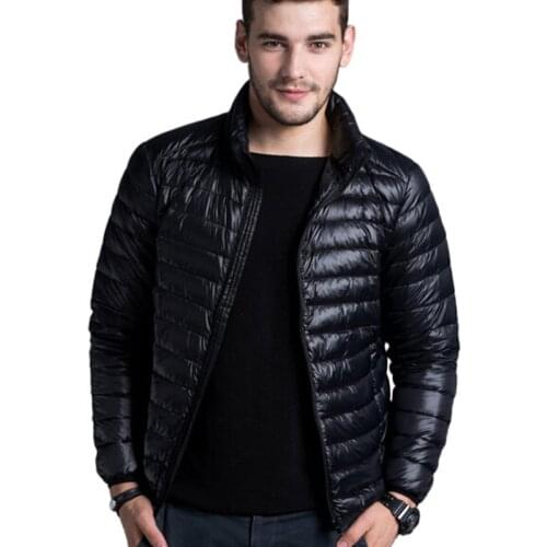 Mens casual warm Jackets solid thin breathable Winter Jacket Mens outwear Coat Lightweight parka Plus size S-5XL hombre jaqueta