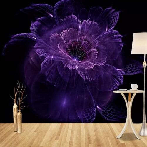 Milofi custom wallpaper mural modern abstract minimalist fractal flower flower curve background wall decoration wallpaper