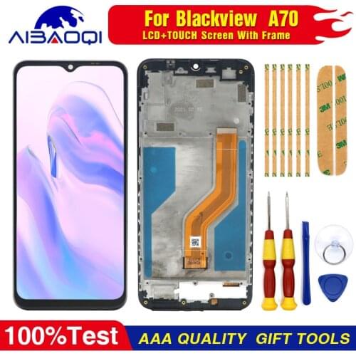 New Original For Blackview A70 Android 11 LCD Display With Touch Screen Digitizer Assembly Replacement Parts +Tool + 3M Adhesive