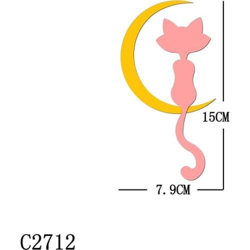 New Cat Wooden Die Scrapbooking C2712 Cutting Dies Multiple Sizes
