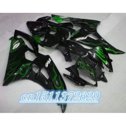Bo Green black fairing kit for YZF R6 2006 2007 fairings set YZF-R6 06 07 2006 2007