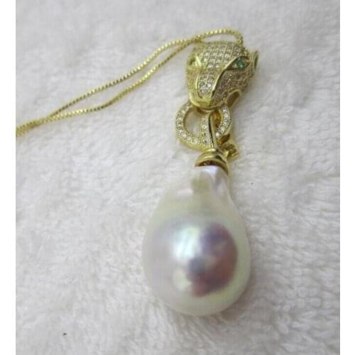 AAA Baroque 15-20MM NATURAL PEARL NECKLACE 18"