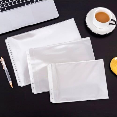 Landscape A5 Binder Sleeves A3 Transparent File Document Organizer Sheet Protector A6 Poly Pocket PVC Bag For A4 Binder Folder