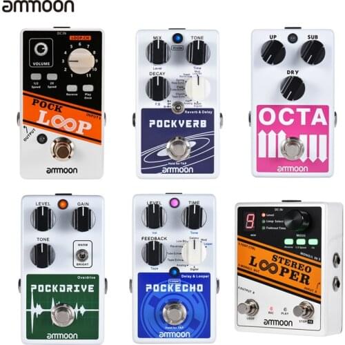 Ammoon POCK LOOP Looper Guitar Effect Pedal Support Playback Reverse Function True Bypass Guitar Pedal Guitar Accessories Parts