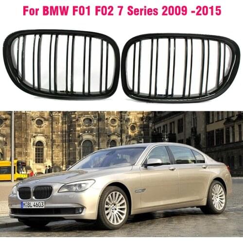 Front Kidney Grille Grills Glossy Black For BMW F01 F02 7 Series 2009 2010 2011 2012 2013 2014 2015