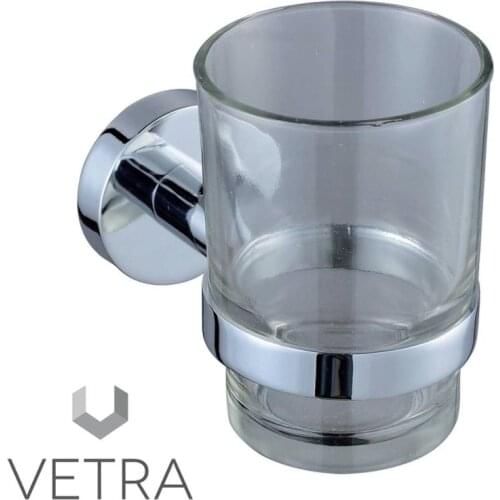 Glass holder hanging ALTAY LATON cast glass Chrome glitter installation KIT VETRA