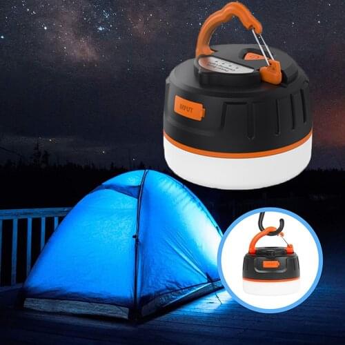Portable Camping Light Lanterna Led Work Light USB Rechargeable 5200mAh Power Bank Torch Lamp For Hiking Outdoor Camping Tent