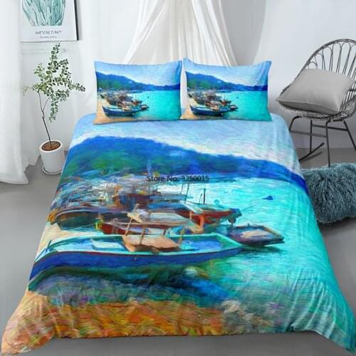 Unique and Beautiful Scenery Bedding Luxury Folowers Duvet Cover Pillowcase Full King Single Queen Comforter Covers Bed