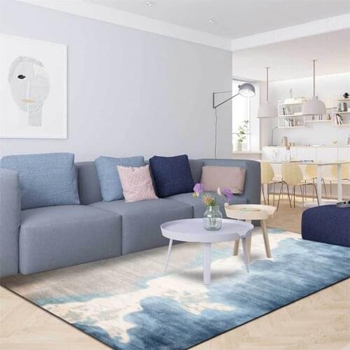 Nordic Abstract Sea Water White And Blue Carpet Living Room Washable Kitchen Carpet Long Custom Rug Hallway Mat