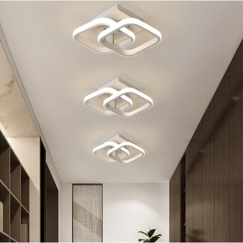 Modern Led Ring Ceiling Lamp for Home Bedroom Living Dining Room Corridor Lights Round Square Balcony Decor Lighting Luminaire