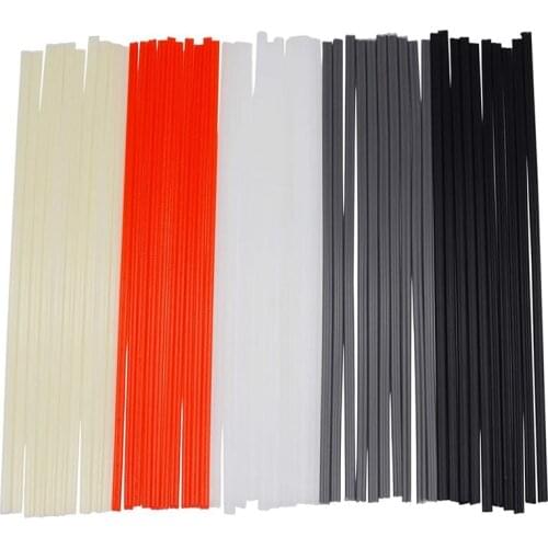 TOP 50PCS Plastic Welding Rods - PP/PVC/PE Plastic Welder Rods for Hot Air Tools 10 Inch (Each Color 10PCS)
