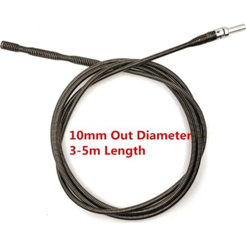 1PCS 3-5m Length 10mm Out Diameter Household Kitchen Pipeline Dredge Device Handle Drain Cleaning Tool Extension Springs