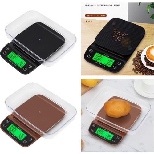 Coffee Scale Weight Grams with Timer Back-Lit LCD Display High Precision