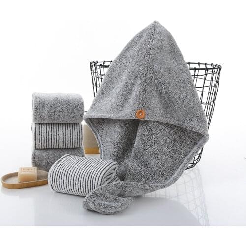 Lady Hair Drying Towel Fast Dry hair Cap Hat Bamboo Fiber Microfibre For Bath Towel Microfibra free shipping