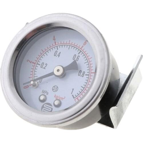 0~1.0MPa 0~150psi Metal Pressure Gauge with Bracket Panel Type Double Scale Display 1/8 or 1/4 Interface Thread Pressure Gauge